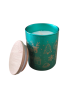 Bambu Kapaklı Kokulu Yeşil Bardak Mum
