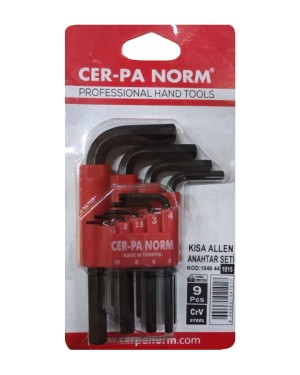 Cerpa Allen 9 Parça Kısa Anahtar Takımı  - 1040 44 1015