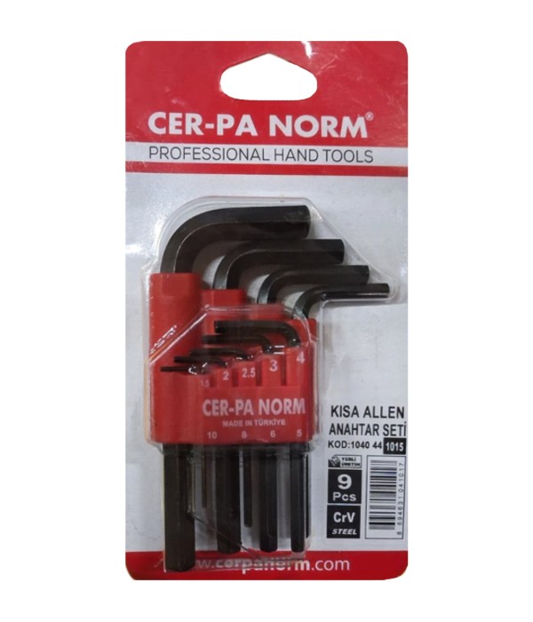Cerpa Allen 9 Parça Kısa Anahtar Takımı  - 1040 44 1015