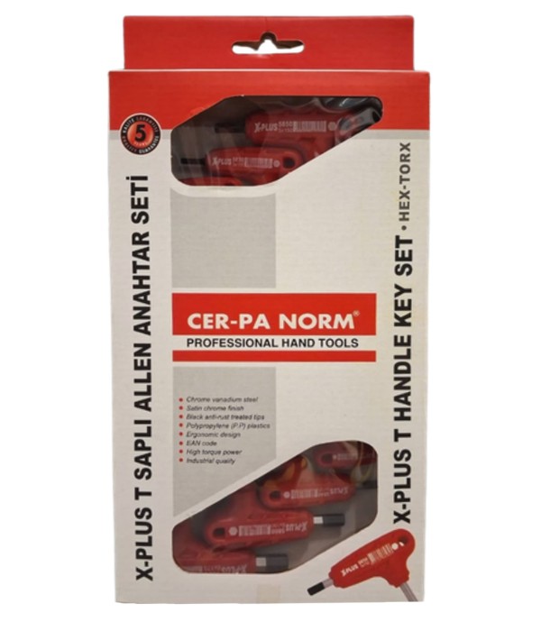 Cerpa X Plus T Saplı 7 Parça Torx Alyan Anahtar Seti  - 1006 22 6207