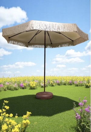 KİWİ KLİPS 2,25 YUVARLAK ŞEMSİYE SAÇAK PÜSKÜL KREM