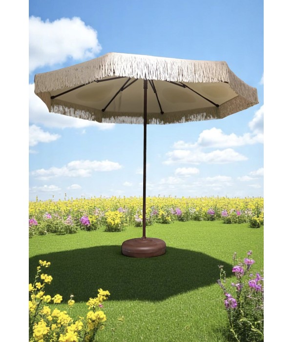 KİWİ KLİPS 2,25 YUVARLAK ŞEMSİYE SAÇAK PÜSKÜL KREM