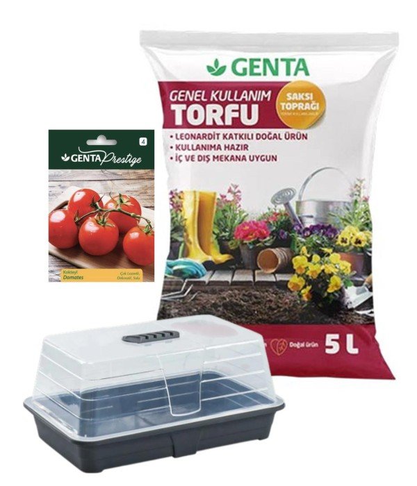 Evde Bitki Yetiştirme – Kokteyl Domates Hobi Seti (Tohum + Torf + Fanus) Evde Bitki Yetiştirme – Kokteyl Domates Hobi Seti (Tohum + Torf + Fanus)