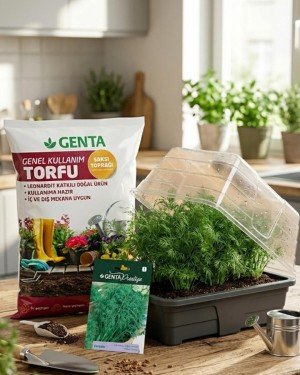 Evde Bitki Yetiştirme – Dereotu Hobi Seti (Tohum + Torf + Fanus) Evde Bitki Yetiştirme – Dereotu Hobi Seti (Tohum + Torf + Fanus)