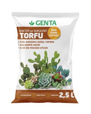 Genta - Kaktüs ve Sukulent İçin Toprak - 2,5 lt Genta - Kaktüs ve Sukulent İçin Toprak - 2,5 lt