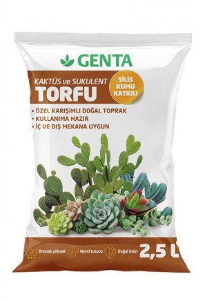 Genta - Kaktüs ve Sukulent İçin Toprak - 2,5 lt Genta - Kaktüs ve Sukulent İçin Toprak - 2,5 lt