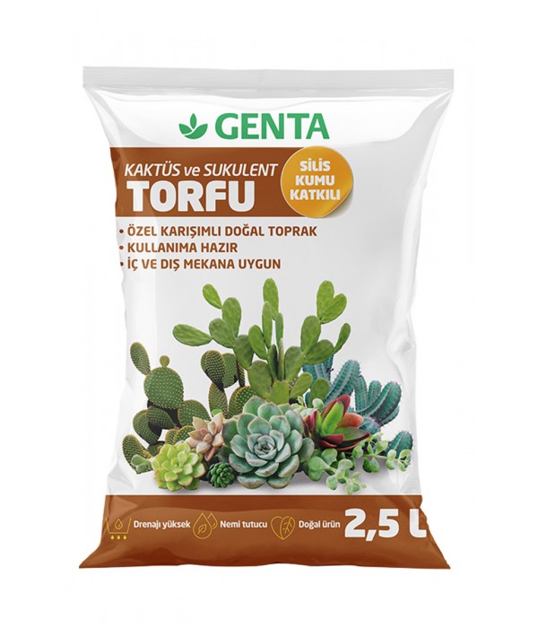 Genta - Kaktüs ve Sukulent İçin Toprak - 2,5 lt Genta - Kaktüs ve Sukulent İçin Toprak - 2,5 lt