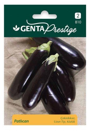 Genta - Çekirdeksiz Közlük Uzun Tip Patlıcan Tohumu 0,2gr