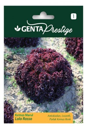 Genta - Parlak Kırmızı Renkli Kırmızı Marul Tohumu 2gr