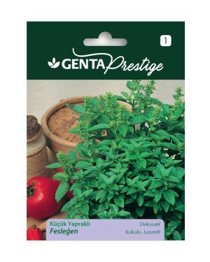 Genta - Kokulu ve Lezzetli Küçük Yapraklı Fesleğen Tohumu 1gr