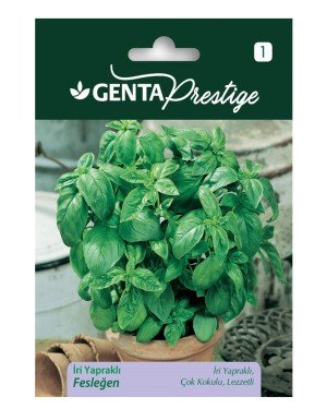 Genta - İri Yapraklı Kokulu ve Lezzetli Fesleğen Tohumu 1gr Genta - İri Yapraklı Kokulu ve Lezzetli Fesleğen Tohumu 1gr
