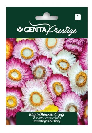 Genta - Karışık Renkli Kağıt - Ölümsüz Çiçeği Tohumu 1gr
