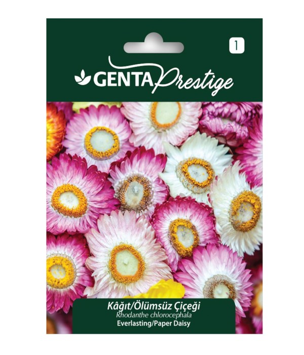 Genta - Karışık Renkli Kağıt - Ölümsüz Çiçeği Tohumu