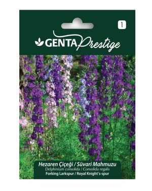 Genta - Süvari Mahmuzu Varie – Hazeran Çiçeği Forking Larkspur Tohumu 1,5gr