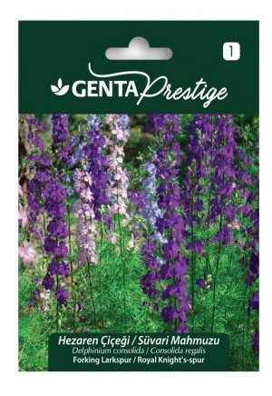 Genta - Süvari Mahmuzu Varie – Hazeran Çiçeği Forking Larkspur Tohumu 1,5gr