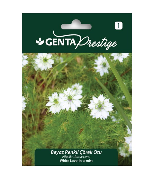 Genta - Beyaz Renkli Çörekotu Çiçeği Tohumu