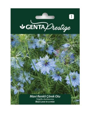 Genta - Mavi Renkli Çörek Otu Çiçeği Tohumu 1gr