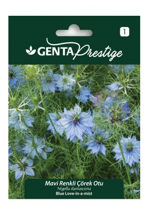 Genta - Mavi Renkli Çörek Otu Çiçeği Tohumu 1gr