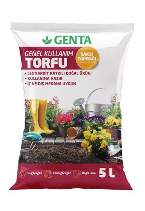 Genta - Bitkiler İçin Genel Kullanım Torfu - 5 lt Genta - Bitkiler İçin Genel Kullanım Torfu - 5 lt