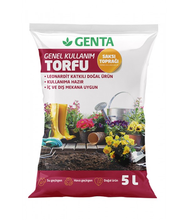 Genta - Bitkiler İçin Genel Kullanım Torfu - 5 lt Genta - Bitkiler İçin Genel Kullanım Torfu - 5 lt