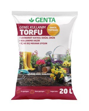 Genta - Bitkiler İçin Genel Kullanım Torfu - 20 lt Genta - Bitkiler İçin Genel Kullanım Torfu - 20 lt