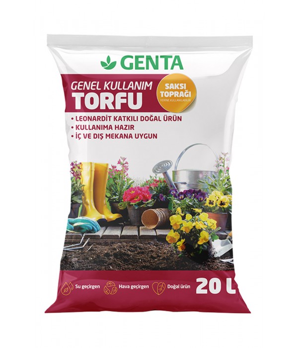 Genta - Bitkiler İçin Genel Kullanım Torfu - 20 lt Genta - Bitkiler İçin Genel Kullanım Torfu - 20 lt
