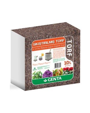 Genta - İç ve Dış Mekana Uygun Sıkıştırılmış Organik Torf - 10 lt Genta - İç ve Dış Mekana Uygun Sıkıştırılmış Organik Torf - 10 lt