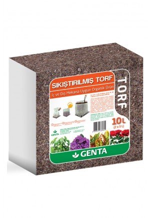 Genta - İç ve Dış Mekana Uygun Sıkıştırılmış Organik Torf - 10 lt Genta - İç ve Dış Mekana Uygun Sıkıştırılmış Organik Torf - 10 lt