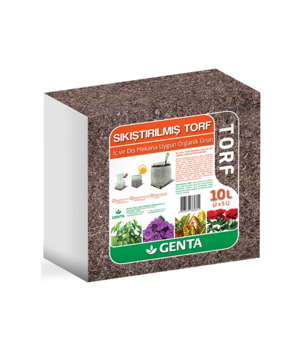 Genta - İç ve Dış Mekana Uygun Sıkıştırılmış Organik Torf - 10 lt Genta - İç ve Dış Mekana Uygun Sıkıştırılmış Organik Torf - 10 lt