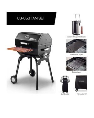 Guruss - CG-050 Kömürlü Barbekü Mangal Tam Set Siyah Guruss - CG-050 Kömürlü Barbekü Mangal Tam Set Siyah