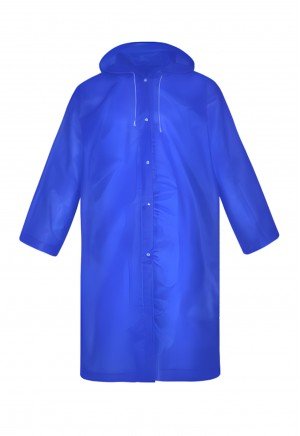 Datsu - Eva Kumaş Mavi Su Geçirmez Kapüşonlu Kompakt Yağmurluk - EV05 - B