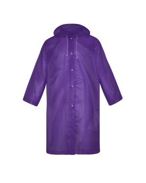 Datsu - Eva Kumaş Mor Su Geçirmez Kapüşonlu Kompakt Yağmurluk - EV05 - M  