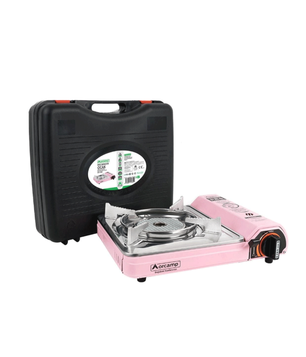 Orcamp Pro Seramik Portatif Ocak Gaz Stop Emniyetli Pembe CK-508 Tekli Orcamp Pro Seramik Portatif Ocak Gaz Stop Emniyetli Pembe CK-508 Tekli