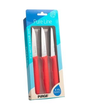 Pirge Pure Line Meyve Bıçağı Seti 9 cm 6lı Pembe - 46010