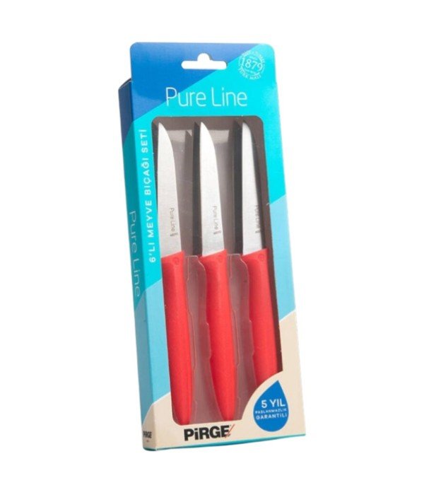Pirge Pure Line Meyve Bıçağı Seti 9 cm 6lı Pembe - 46010 Pirge Pure Line Meyve Bıçağı Seti 9 cm 6lı Pembe - 46010