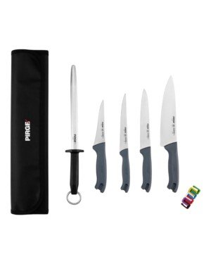 Pirge Gastro Çantalı 5li Bıçak Seti Gri - 35198