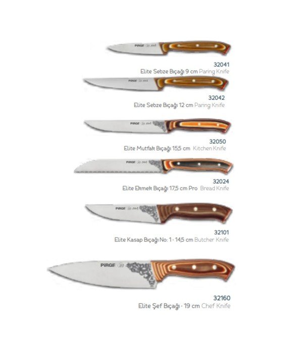 Pirge Elite Bloklu Bıçak Seti - 35065 Pirge Elite Bloklu Bıçak Seti - 35065
