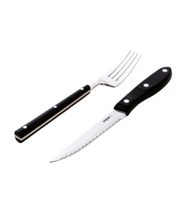 Pirge Steak Biftek Bıçağı ve Çatal Seti 12 cm - 41085