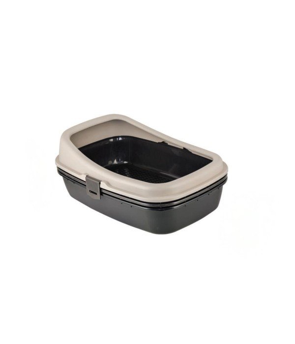 Plastart Bej Kahve Elekli Plastik Açık Kedi Tuvaleti PT-300