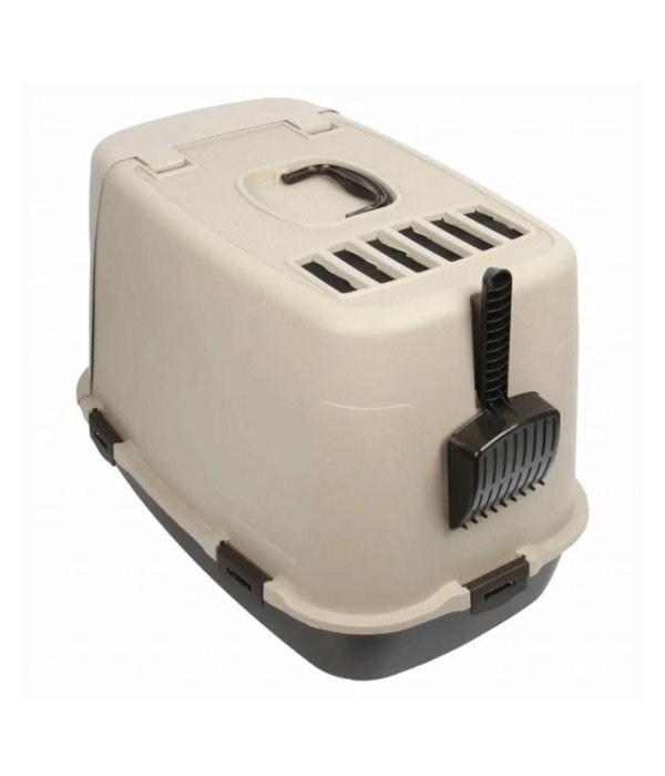 Plastart Bej Kapalı Plastik Kedi Tuvaleti PT-305 