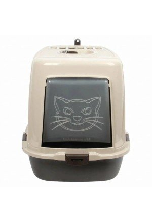 Plastart Bej Kapalı Plastik Kedi Tuvaleti PT-305 