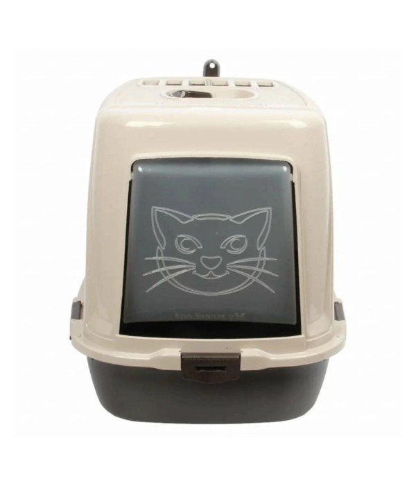 Plastart Bej Kapalı Plastik Kedi Tuvaleti PT-305 