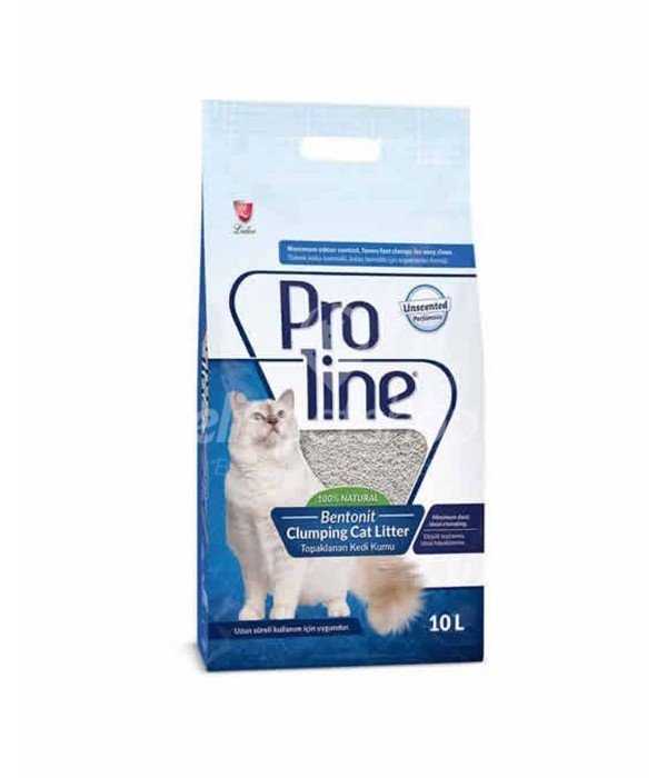 Proline Bentonit 10 lt Kokusuz İnce Taneli Topaklanan Kedi Kumu 