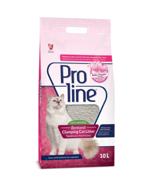 Proline Bentonit 10lt Bebek Pudralı İnce Taneli Topaklanan Kedi Kumu Proline Bentonit 10lt Bebek Pudralı İnce Taneli Topaklanan Kedi Kumu