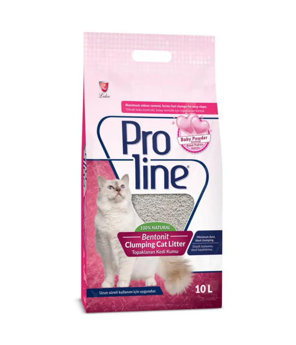 Proline Bentonit 10lt Bebek Pudralı İnce Taneli Topaklanan Kedi Kumu Proline Bentonit 10lt Bebek Pudralı İnce Taneli Topaklanan Kedi Kumu