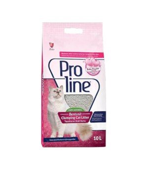 Proline Bentonit 10 lt Bebek Pudralı Kalın Topaklanan Kedi Kumu  