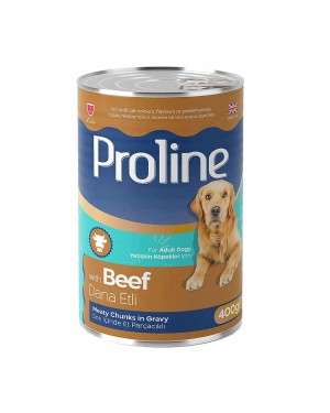Proline 400gr Parça Dana Etli Soslu Konserve Yetişkin Köpek Maması Proline 400gr Parça Dana Etli Soslu Konserve Yetişkin Köpek Maması