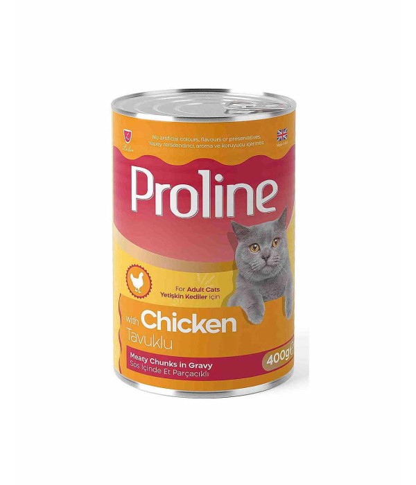 Proline 400gr Sos İçinde Parça Tavuk Etli Yetişkin Konserve Kedi Maması