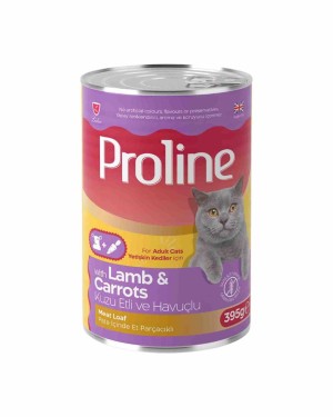Proline 395gr Parça Kuzu Etli Havuçlu Konserve Kedi Maması