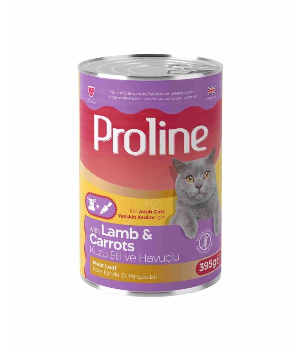Proline 395gr Parça Kuzu Etli Havuçlu Konserve Kedi Maması